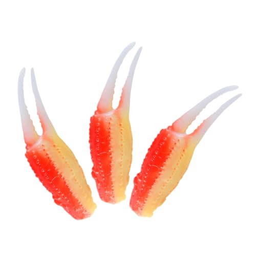 Abaodam 3 Stück Garnelenmodell Zubehör Für Aquarien Aquarium Gefälschte Krabbe Skelett Fisch Kriechende Krabbe Modellkrabbe Einsiedlerkrebsbecken Figuren Krabbenklauen Strand PVC von Abaodam