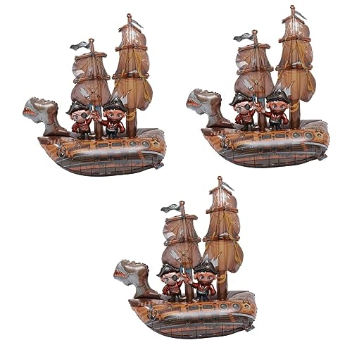 Abaodam 3 Stück Halloween Aufblasbares Riesenboot Geburtstag Weihnachtsfeier Ozeanmodell Liefert Thema Jungen Für Schiff Aluminiumballons Dekoration Simulationsballon von Abaodam