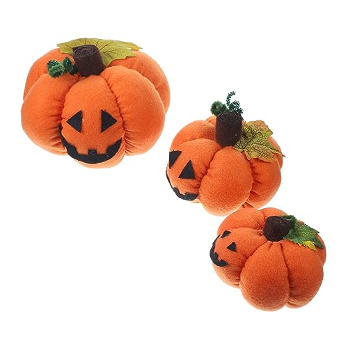 Abaodam 3 Stück Halloween-kürbis-Fotografie-Requisiten Kürbis- Kürbis-wurfskissen Fälschung Halloween-Foto-Requisite Kleine Kürbisverzierung Kürbisdekor Für Zu Hause Pp Baumwolle von Abaodam