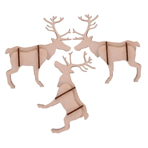 Abaodam 3 Stück Handpuzzles Für Erwachsene Hirsch-Puzzle Modell Hirsch 3D-Puzzles Aus Holz 3D-rätsel 3D-Puzzle-Modell Aus Holz Holzrätsel Hirsch Rätsel Holzpuzzle Khaki Hölzern Abaodam 3 Stück Handpuzzles Für Erwachsene Hirsch-Puzzle Modell Hirsch 3D-Puzzles Aus Holz 3D-rätsel 3D-Puzzle-Modell Aus Holz Holzrätsel Hirsch Rätsel Holzpuzzle Khaki Hölzern von Abaodam