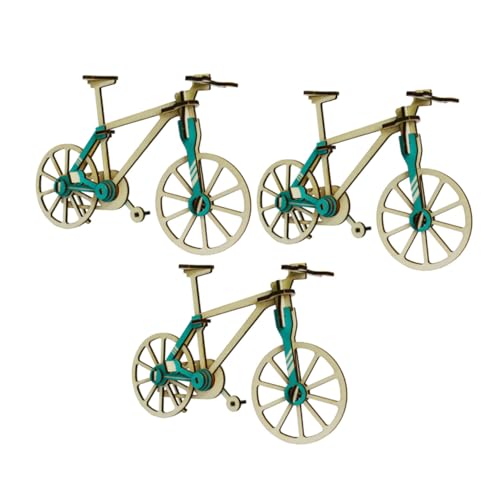 Abaodam 3 Stück Holzpuzzle für Jungen bastelset basteln für holzspielzeug handwerken für Lernspielzeug 3D-Puzzles für kinderpuzzles aus Holz Bambus Green von Abaodam