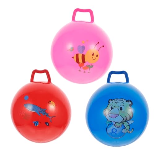 Abaodam 3 Stück Hüpfendes Ballspielzeug Kinderspielzeug Zum Aufsitzen Hüpfende Spielzeuge Springende Bälle Kind Prallen Hüpfball-bastelset Hummelkugel Springball Mit Griff Spielzeugkinder von Abaodam
