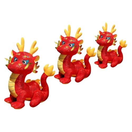 Abaodam 3 Stück Jahr Der Drachen-Maskottchen-Puppe Dragon Soft Toy Miniatur Sachen Frau Puppe Plüsch Kuscheltier Figur Drachenspielzeug Tierkreis Drachenpuppe Pp Baumwolle Abaodam 3 Stück Jahr Der Drachen-Maskottchen-Puppe Dragon Soft Toy Miniatur Sachen Frau Puppe Plüsch Kuscheltier Figur Drachenspielzeug Tierkreis Drachenpuppe Pp Baumwolle von Abaodam