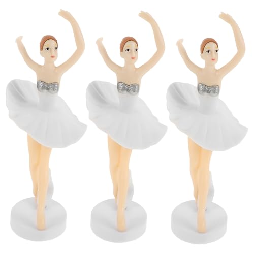 Abaodam Geburtstagstortenaufsatz-set 3-teilig Miniatur-tanzendes Mädchen Figur Hochzeitstorte Dekoration Heimdekoration Kunstskulptur Abaodam Geburtstagstortenaufsatz-set 3-teilig Miniatur-tanzendes Mädchen Figur Hochzeitstorte Dekoration Heimdekoration Kunstskulptur von Abaodam
