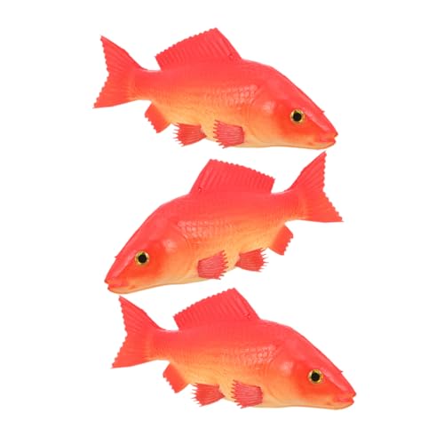 Abaodam 3 Stück Künstlicher Fisch Kleine Fischfiguren Desktop Fischdekoration Simulationsfischmodell Realistisches Fischmodell Kompakte Fischfigur Pu ​​Gefälschter Fisch von Abaodam