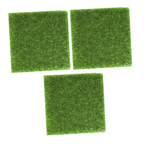 Abaodam 3 Stück Kunstrasen Gras künstlich künstlicher Rasen Grasfleck gefälschter Grasteppich Topiary-Kugeln Kunststoffrasen robuste Rasenmatte Fake Gras Pad Sandtisch Rasen Plastik Green von Abaodam