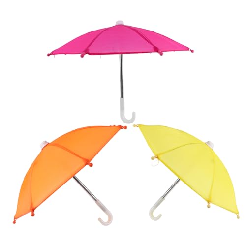 Abaodam 3 Stück Mini Puppenhaus Regenschirm Teiliges Stabile Miniatur Dekoration Farbige Kleine Puppenhaus Accessoires für Lebendige Spielwelten von Abaodam