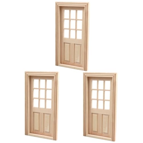 Abaodam 3 Stück Mini Tür Und Fenstermodell Heimdekoration Mini Möbel Requisite Kleines Winzige Häuser Kleines Puppenhaus Möbel Dekoration Winzige Häuser Mini Möbel von Abaodam