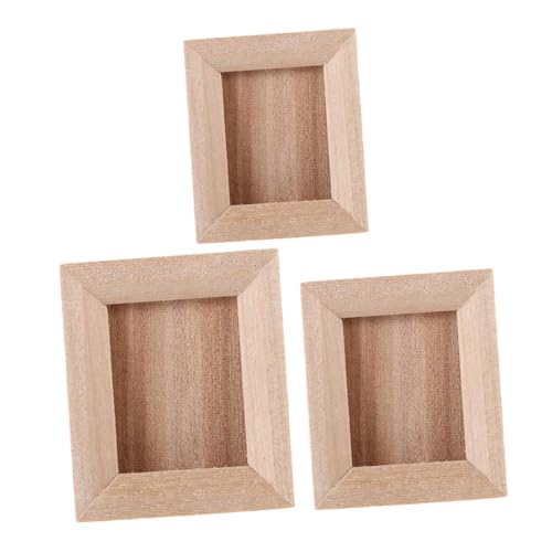 Abaodam 3 Stück Miniatur Puppenhausrahmen Leere Holzbilderrahmen Zum Basteln DIY Mini Hausdekor Mini Fotorahmen Für Puppenhaus Abaodam 3 Stück Miniatur Puppenhausrahmen Leere Holzbilderrahmen Zum Basteln DIY Mini Hausdekor Mini Fotorahmen Für Puppenhaus von Abaodam