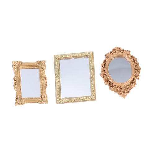 Abaodam 3 Stück Miniatur Spiegel für Puppenhäuser Robuste Dekorative Kinderspielzeuge Gold Rund Quadratisch Gestreift Mini Haus Zubehör für Kreatives Abaodam 3 Stück Miniatur Spiegel für Puppenhäuser Robuste Dekorative Kinderspielzeuge Gold Rund Quadratisch Gestreift Mini Haus Zubehör für Kreatives von Abaodam