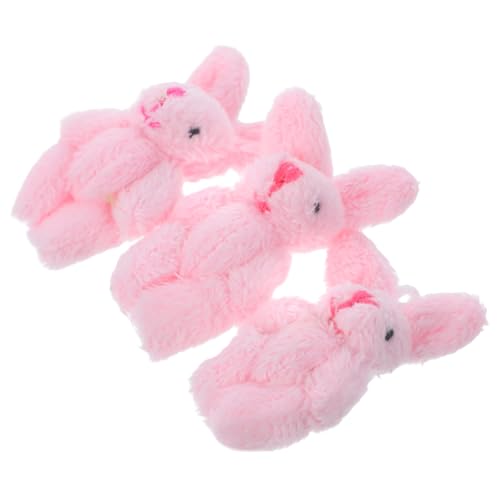 Abaodam 3 Stück Puppenhaus Kaninchen Spielzeughasen Weiches Kaninchen Stofftier Kleines Gelenkkaninchen Ausgestopftes Kaninchen Kleines Kaninchen Puppenkaninchen von Abaodam