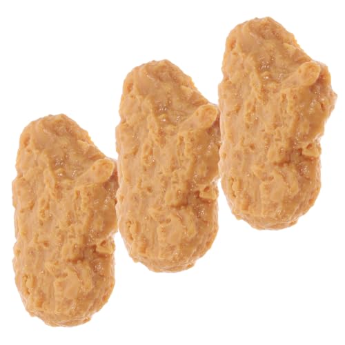 Abaodam 3 Stück Realistische Teiliges Fake Chicken Modell Gebratenes Hähnchen Requisite für Küche Restaurant Home Dekoration und Fotografie Langlebig und Vielseitig Einsetzbar von Abaodam
