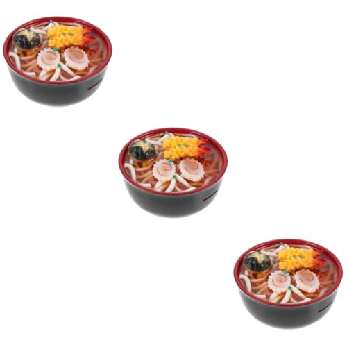 Abaodam 3St Simulationsnudelmodell elegant Spielzeug für Kinder gefälschtes Mini-Food-Modell Puppenhaus-Essens-Requisite Japanischer Stil Dekorationen Ornamente gefälschtes Essen schmücken von Abaodam