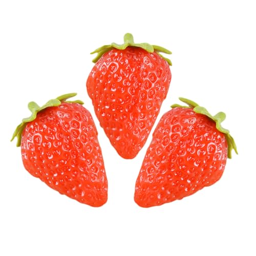 Abaodam 3 Stück Simulierte Erdbeere Strawberry Decor tischdeko esstisch Realistisches Fruchtmodell gefälscht Erdbeeren Künstliche Früchte aus künstlichen Früchten PVC rot Abaodam 3 Stück Simulierte Erdbeere Strawberry Decor tischdeko esstisch Realistisches Fruchtmodell gefälscht Erdbeeren Künstliche Früchte aus künstlichen Früchten PVC rot von Abaodam