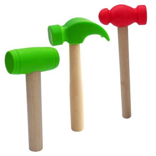 Abaodam 3 Stück Simuliertes Holzbearbeitungsspielzeug Hammer Hammerschlagspielzeug Simulationshammerspielzeug Kleiner Schlaghammer gefälschter Kinderhammer Kleiner Hammer Plastik von Abaodam