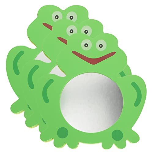 Abaodam 3 Stück Teiliges Cartoon Badewannenspielzeug Eva Spiegelspielzeug für Grüner Frosch Lustiges Badespielzeug für Badewanne Dusche und Schwimmbad Fördert die Intelligenz der Kleinen von Abaodam