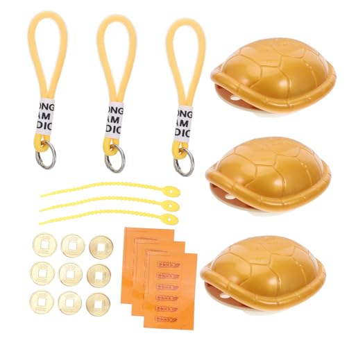 Abaodam 3 Stück Teiliges Feng Shui Würfelspiel Mini Divination Turtle Shell mit Vintage I Ching Design Chinesisches Tortoisefigur für Gesundheit Wohlstand Konzentration und Entspannung Abaodam 3 Stück Teiliges Feng Shui Würfelspiel Mini Divination Turtle Shell mit Vintage I Ching Design Chinesisches Tortoisefigur für Gesundheit Wohlstand Konzentration und Entspannung von Abaodam