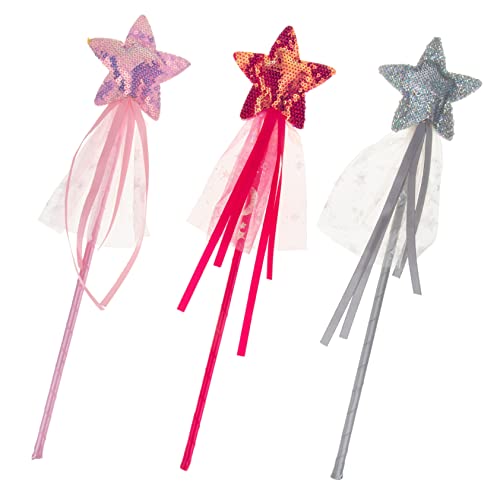 Abaodam 3 Stück Teiliges Glitzernder Feenstab für Rosa und Silber für Geburtstagsfeiern Halloween Cosplay und Rollenspiele von Abaodam
