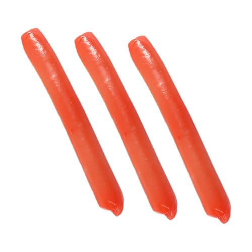 Abaodam 3 Stück Teiliges Hot Dog Modell Realistische PVC Fake Food für Fotografie Requisiten Vielseitige Deko für Restaurant Party und Küchenschau Abaodam 3 Stück Teiliges Hot Dog Modell Realistische PVC Fake Food für Fotografie Requisiten Vielseitige Deko für Restaurant Party und Küchenschau von Abaodam
