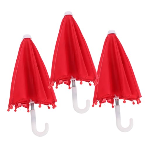 Abaodam 3 Stück Teiliges Mini Puppenregenschirm und Robust aus Edelstahl und Polyester Dekorativ für Puppenhaus als für Sammler Abaodam 3 Stück Teiliges Mini Puppenregenschirm und Robust aus Edelstahl und Polyester Dekorativ für Puppenhaus als für Sammler von Abaodam