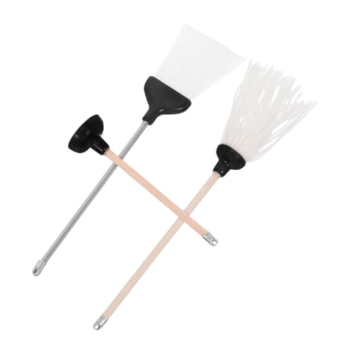 Abaodam 3 Stück Teiliges Miniatur Reinigungsset für Puppenhäuser Realistischer Mop Besen und Toilettenwerkzeug Detailreiche Miniatur Badezimmerzubehör für Rollenspiele und Abaodam 3 Stück Teiliges Miniatur Reinigungsset für Puppenhäuser Realistischer Mop Besen und Toilettenwerkzeug Detailreiche Miniatur Badezimmerzubehör für Rollenspiele und von Abaodam