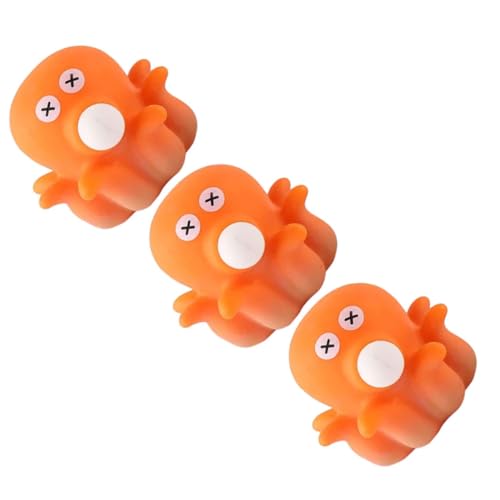 Abaodam 3 Stück Teiliges Octopus Squeeze aus Flexiblem TPR Kleines Stressabbau Tier mit Lustigem Design Leichtes Dehnbares Dekompressionsspielzeug für Erwachsene von Abaodam