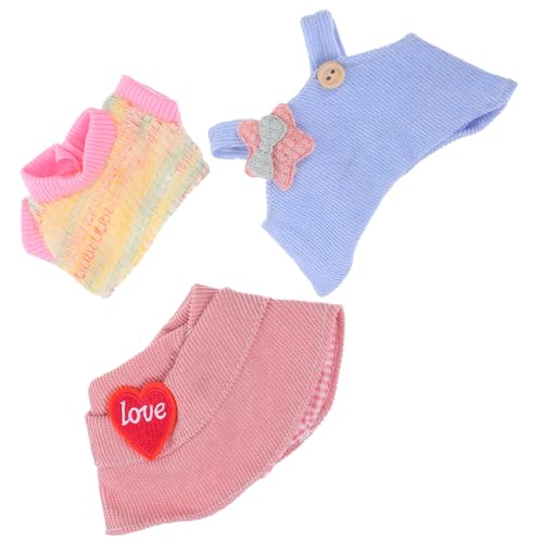 Abaodam 3 Stück Teiliges Puppenkleidungsset für Puppen mit Herzmütze T-Shirt und Latzhose Weiche Zubehör Vielseitig Kombinierbare Puppenkleidung für Kostümspaß Abaodam 3 Stück Teiliges Puppenkleidungsset für Puppen mit Herzmütze T-Shirt und Latzhose Weiche Zubehör Vielseitig Kombinierbare Puppenkleidung für Kostümspaß von Abaodam