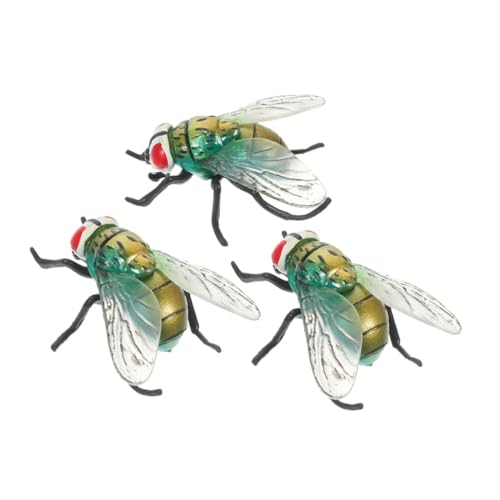 Abaodam 3 Stück Teiliges Realistische Fliegen Modelle aus Robustem Kunststoff Farbecht und Langlebig Kleine Insekten Figuren für Halloween Deko Scherzartikel Lernspielzeug und Kreative von Abaodam