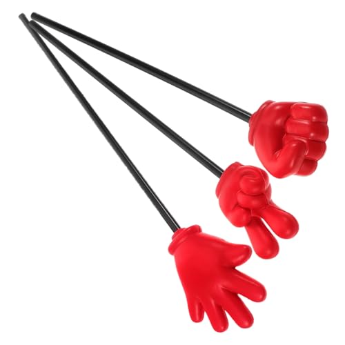 Abaodam 3 Stück Teiliges Schaumstoff fingerzeigern für Kindergarten Lehrer Party Interaktive Mini handzeiger Rot für Klassenzimmer Dekoration und Spiele von Abaodam