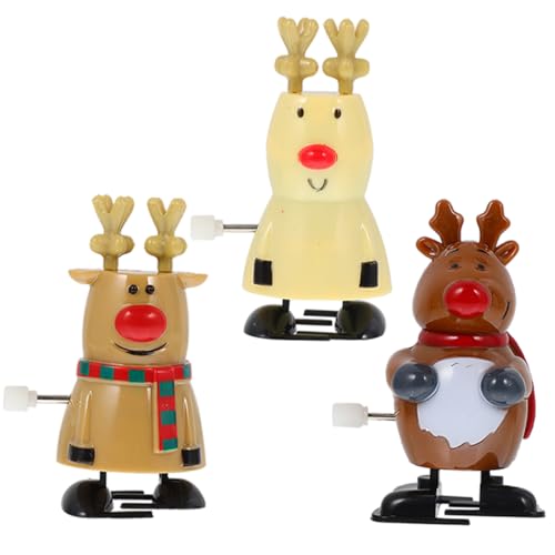 Abaodam 3 Stück Teiliges Weihnachtsaufziehspielzeug aus Hochwertigem Kunststoff Niedliche Weihnachtsmann und Rentierfiguren für Handliche Langlebiges Design Jungen Abaodam 3 Stück Teiliges Weihnachtsaufziehspielzeug aus Hochwertigem Kunststoff Niedliche Weihnachtsmann und Rentierfiguren für Handliche Langlebiges Design Jungen von Abaodam