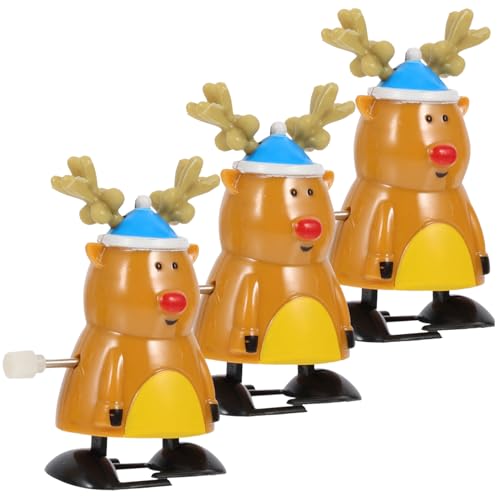 Abaodam 3 Stück Teiliges Weihnachtsaufziehspielzeug mit Lustiger Rentierfigur Kompakt Farbenfroh aus Sicherem als Weihnachtsdeko und für Geeignet Abaodam 3 Stück Teiliges Weihnachtsaufziehspielzeug mit Lustiger Rentierfigur Kompakt Farbenfroh aus Sicherem als Weihnachtsdeko und für Geeignet von Abaodam