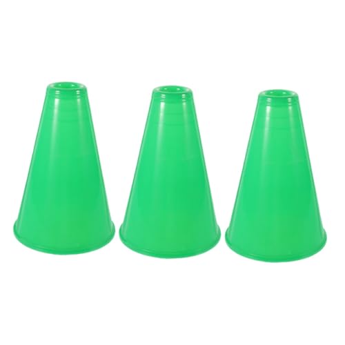 Abaodam 3 Stück Tragbare Kunststoff Megaphone Laute Klare Soundverstärkung für Sportveranstaltungen Outdoor Spiele und Partys Langlebiges Pp-material Grün für Cheerleading und Anfeuerung von Abaodam