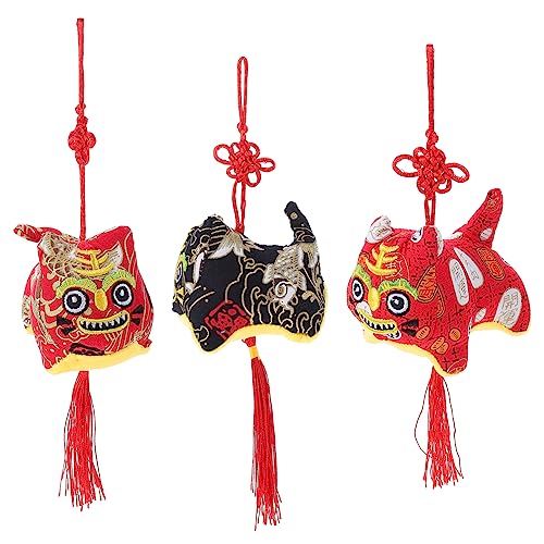 Abaodam 3 Stück Verheißungsvolles Tuch Tiger Chinesische Tierkreiszeichen Puppe Chinesisches Tierkreiszeichen Geschenk Tierkreiszeichen Maskottchen Spielzeug Jahr des Tiger von Abaodam