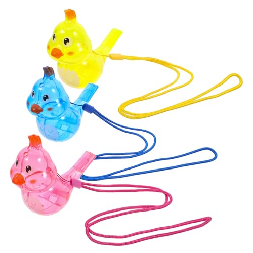 Abaodam 3 Stück pfeifen Kinderpfeife Pfeife wasserschläuche Blasinstrument Wasser Rohr شيشة Anrufer Party Cartoon-Pfeifen-Requisiten Cartoon-Vogelpfeifen Plastikpfeifen von Abaodam