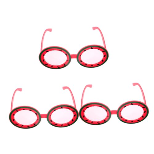 Abaodam 3 Stücke Kinderbrille Gläser Wassermelonendekorationen Für Party Hawaiianische Accessoires Für Männer Luau-brille Wassermelonen-geburtstagsparty-zubehör Plastik von Abaodam