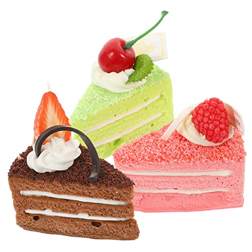 Abaodam 3 Teiliges Simulationskuchenmodell Künstlicher Kuchen Zur Präsentation Von Obstkuchenmodellen Fenster Und Schaufensterdekorationen Küchen Vortäuschen Von Lebensmitteln von Abaodam