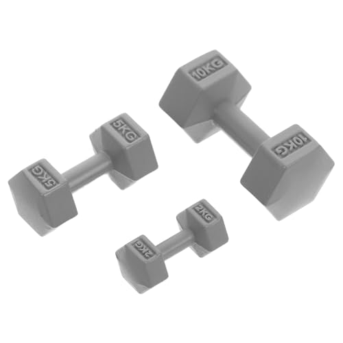 Abaodam 3-teiliges Mini-sporthantelmodell: Fitnessstudio-zubehör Für Puppenhäuser – Kleine Fitnessgerätemodelle – Realistisches Miniatur-hantelset Abaodam 3-teiliges Mini-sporthantelmodell: Fitnessstudio-zubehör Für Puppenhäuser – Kleine Fitnessgerätemodelle – Realistisches Miniatur-hantelset von Abaodam