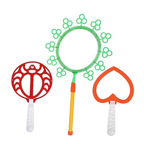 Abaodam 3-teiliges Seifenblasen-Set, große Seifenblasen für Sommer, Outdoor-Spaß im Park, Pool, Strand, sichere Kunststoff-Blasen-Gebläse für riesige Blasen von Abaodam