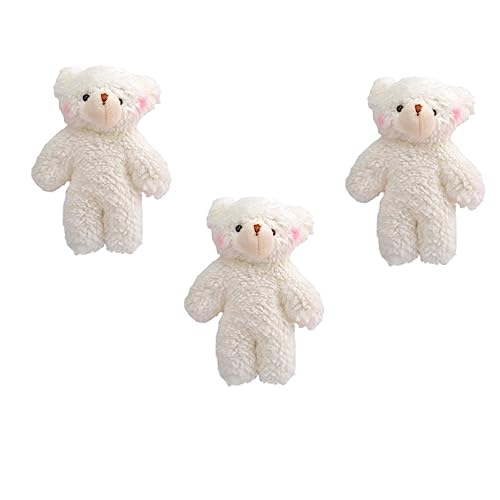 Abaodam 3 x Perlen-Plüschbär-Schlüsselanhänger, kreative Taschenanhänger für Handtaschen, Rucksäcke, Schlüssel, weich, weiß, Plüsch-Ornamente, Zubehör für Frauen Abaodam 3 x Perlen-Plüschbär-Schlüsselanhänger, kreative Taschenanhänger für Handtaschen, Rucksäcke, Schlüssel, weich, weiß, Plüsch-Ornamente, Zubehör für Frauen von Abaodam