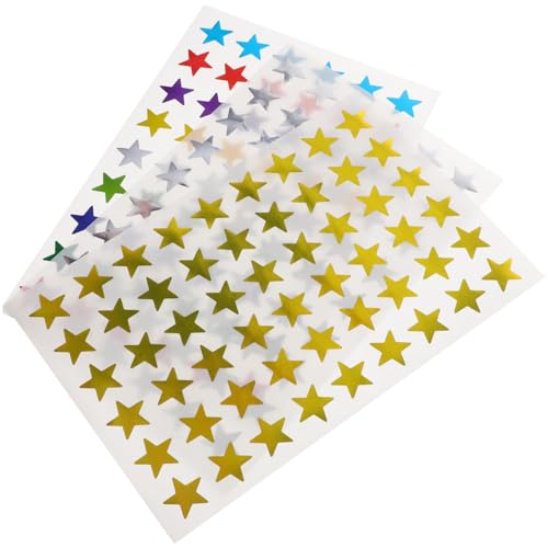 Abaodam 30 Blätter Bunte Sternaufkleber Lehrerversorgung Sterne-Aufkleber Lehreraufkleber Entzückende Lehreraufkleber Cartoon- -Aufkleber Kinderaccessoire Papier von Abaodam