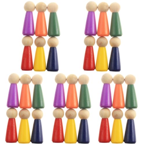 Abaodam 30 Puppenspielzeug Menschenfiguren für Kinder Spielset für Kinder Weihnachtsdekorationen für kinder Ornament Spielzeuge Leute aus Holzpflock Sandtisch liefern hölzern Abaodam 30 Puppenspielzeug Menschenfiguren für Kinder Spielset für Kinder Weihnachtsdekorationen für kinder Ornament Spielzeuge Leute aus Holzpflock Sandtisch liefern hölzern von Abaodam
