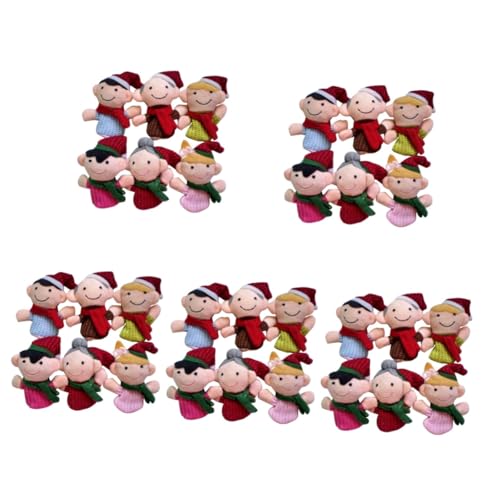 Abaodam 30 STK Fingerspielzeug Dollhouse playmobile Weihnachts Fingerpuppen Set Plüschpuppenspielzeug Fingerpuppen für Kinder Spielzeuge kinderspielzeug Fingerpuppe für Kinder Puzzle von Abaodam