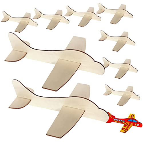 Abaodam 30 STK Leere Holzflugzeuge Holzspielzeug Spielzeug für Kinder kinderbeschäftigung Kinder bastelset Kinderspielzeug leeres Flugzeugspielzeug leeres Flugzeugmodell hölzern Füllstoff von Abaodam