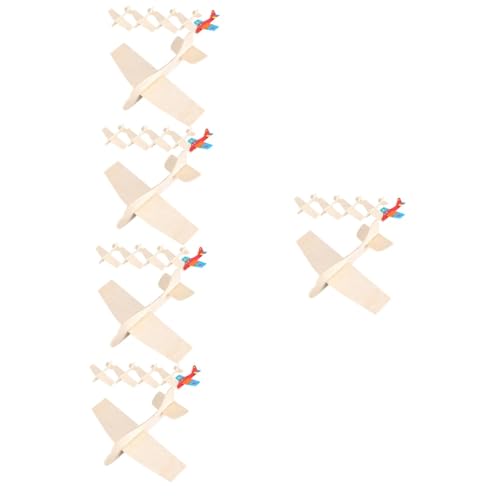 Abaodam 30 STK Leere Holzflugzeuge Kinder bastelset basteln für Kinder Weihnachtsspielzeug Leere Flugzeugspielzeuge Hubschrauber Kinderspielzeug leeres Flugzeugmodell Flugzeug Spielzeug 3D von Abaodam