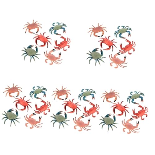 Abaodam 30 STK Simulation Krabbe Krabbelspielzeug Künstliche Aquarienfische Künstliche Simulationskrabbe Themberchaud-plüsch Kreative Haarige Krabbe Jungen Plastik Seekrabbe Puzzle von Abaodam