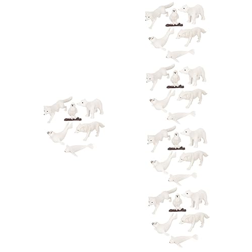 Abaodam 30 STK Tiermodelle Für Den Winter Figuren Von Waldtieren Mini-Wolf-Figuren Lustiges Tierspielzeug Fuchs-spielzeugfiguren Zoo-tierfiguren Mini-Spielzeug Abspielen Kind Schreibtisch von Abaodam