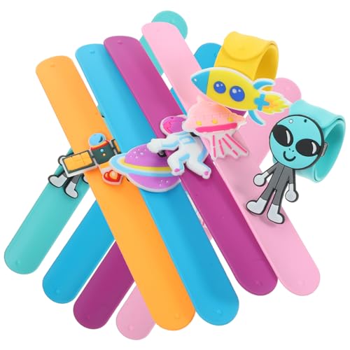 Abaodam 30 Stk Silikon-Schnappring-Armband Cartoon-Slap-Bands Partygeschenke für Kinder Kinderspielzeug Armbänder Mädchenspielzeug Gastgeschenke Spielzeug für Kleinkinder von Abaodam