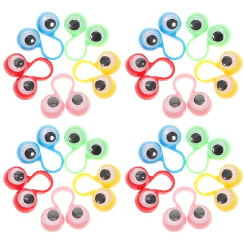 Abaodam 30 Stück Fingerpuppen Augenringe aus Kunststoff Bunte Augäpfel für Pädagogisches Party Mitbringsel Fidget Finger Abaodam 30 Stück Fingerpuppen Augenringe aus Kunststoff Bunte Augäpfel für Pädagogisches Party Mitbringsel Fidget Finger von Abaodam