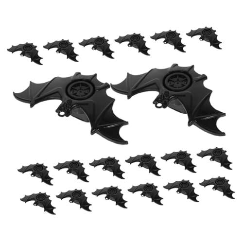 Abaodam 30 Stück Fledermauspfeife Fledermaus-konfetti Halloween-miniaturen Halloween-fledermausform Mini-fledermäuse Zum Basteln Mini-halloween-figuren Partypfeife Black Plastik von Abaodam