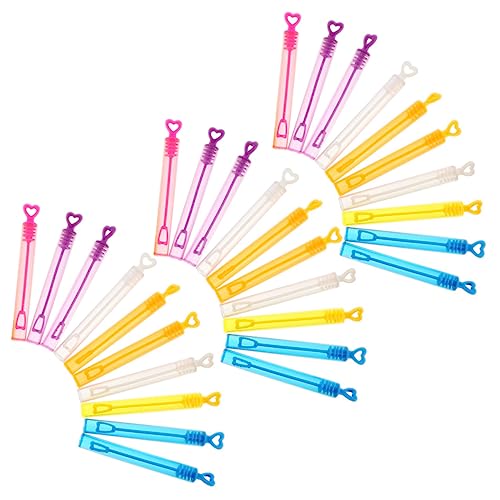 Abaodam 30 Stück Liebesfarbene Reagenzglas-Blasenwasserflasche hochzeitslaken hochzeitsbingo spielzeuge spielwaren seifenblasenstäbe Partygeschenk Blasenschläuche aus Kunststoff Plastik von Abaodam
